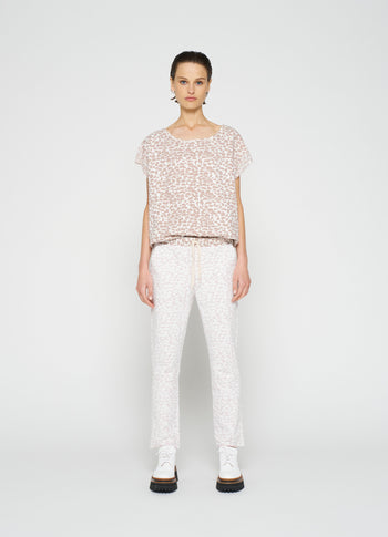 voile tee leopard | ecru