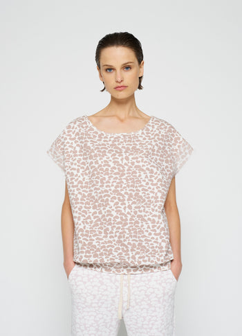 voile tee leopard | ecru