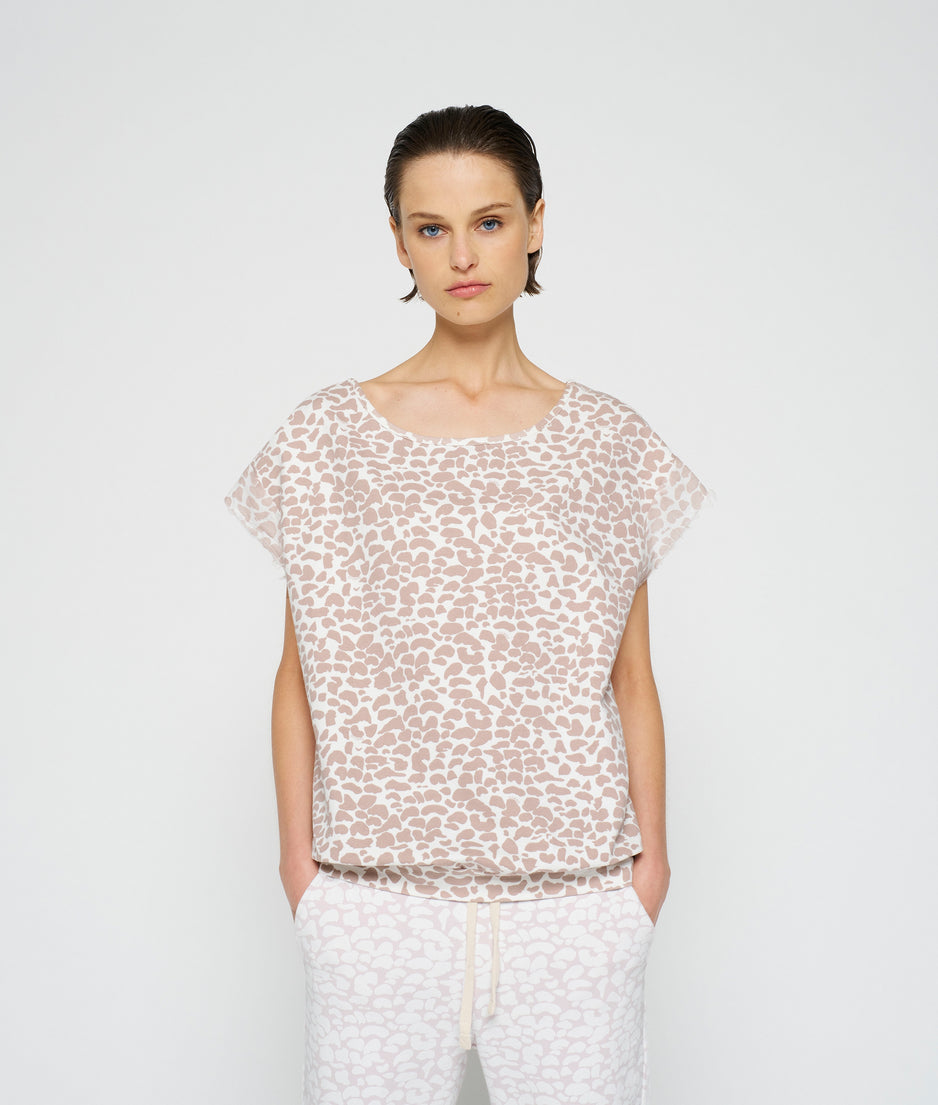 voile tee leopard | ecru