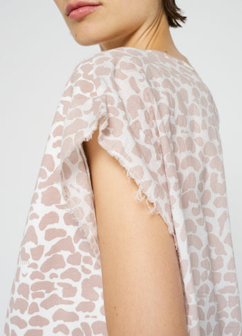 voile tee leopard | ecru
