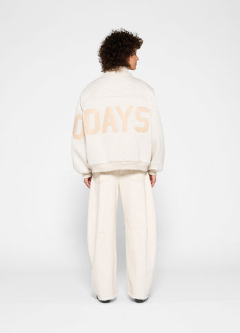 baseball bomber jacket | soft white melee