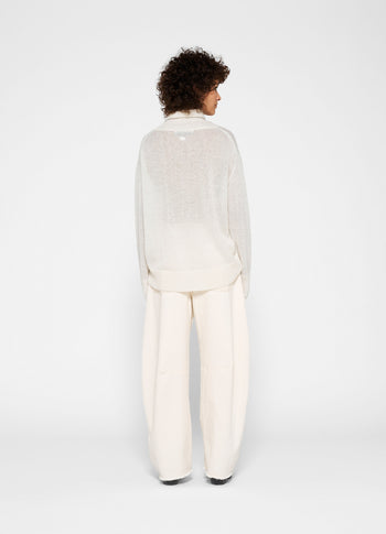 turtleneck sweater knit sparkle | ecru