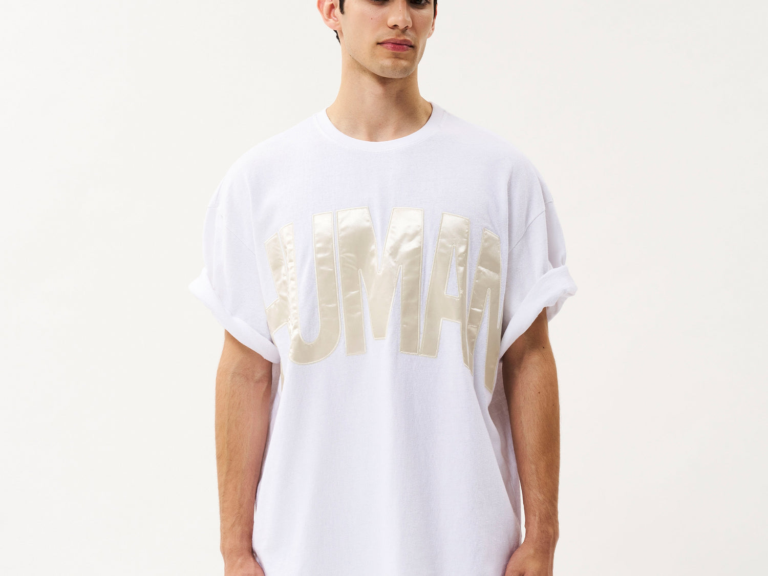 Human heavy jersey tee | white