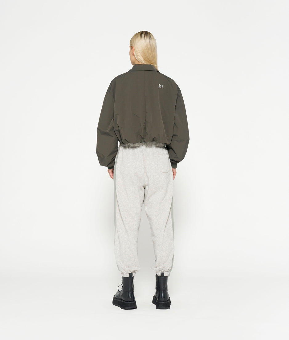 cropped blazer jacket | oil grey