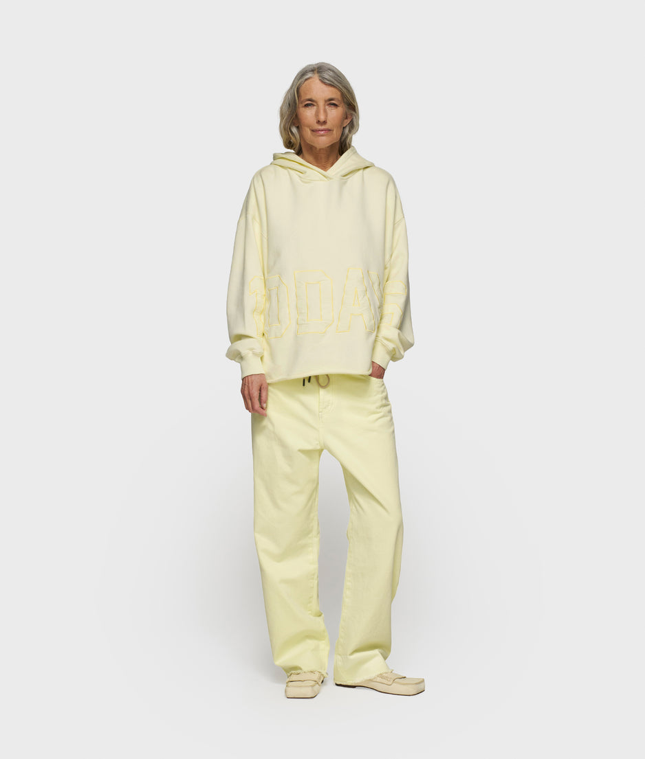 statement logo hoodie | pastel yellow