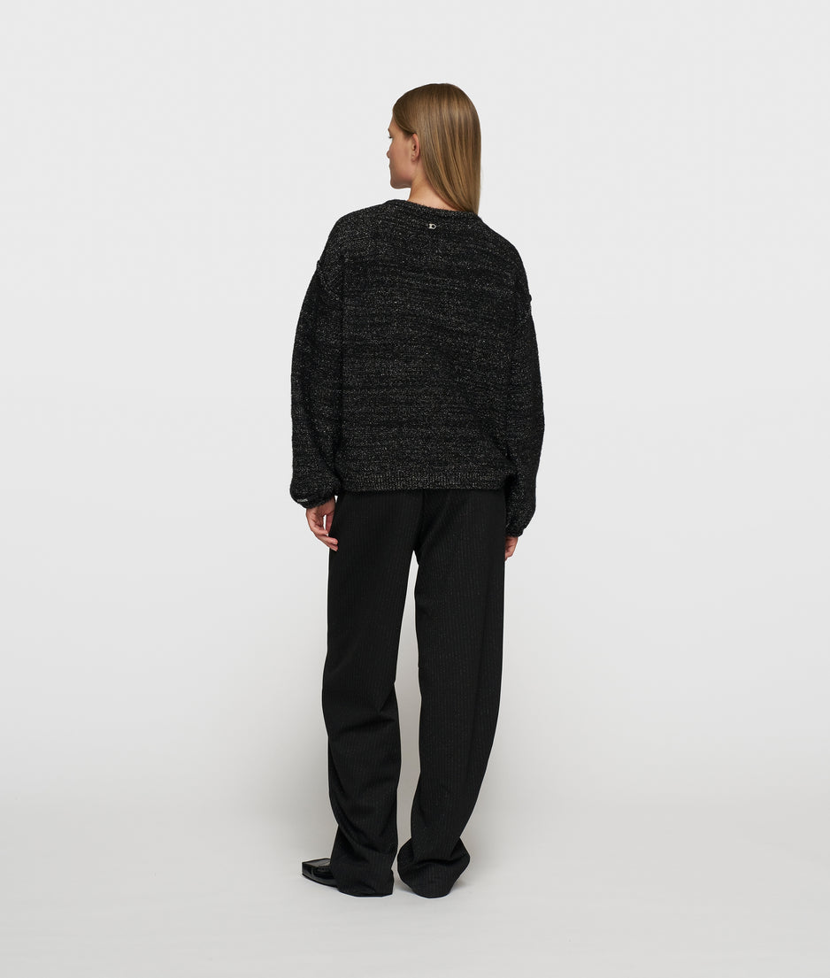knit sweater sparkle | black