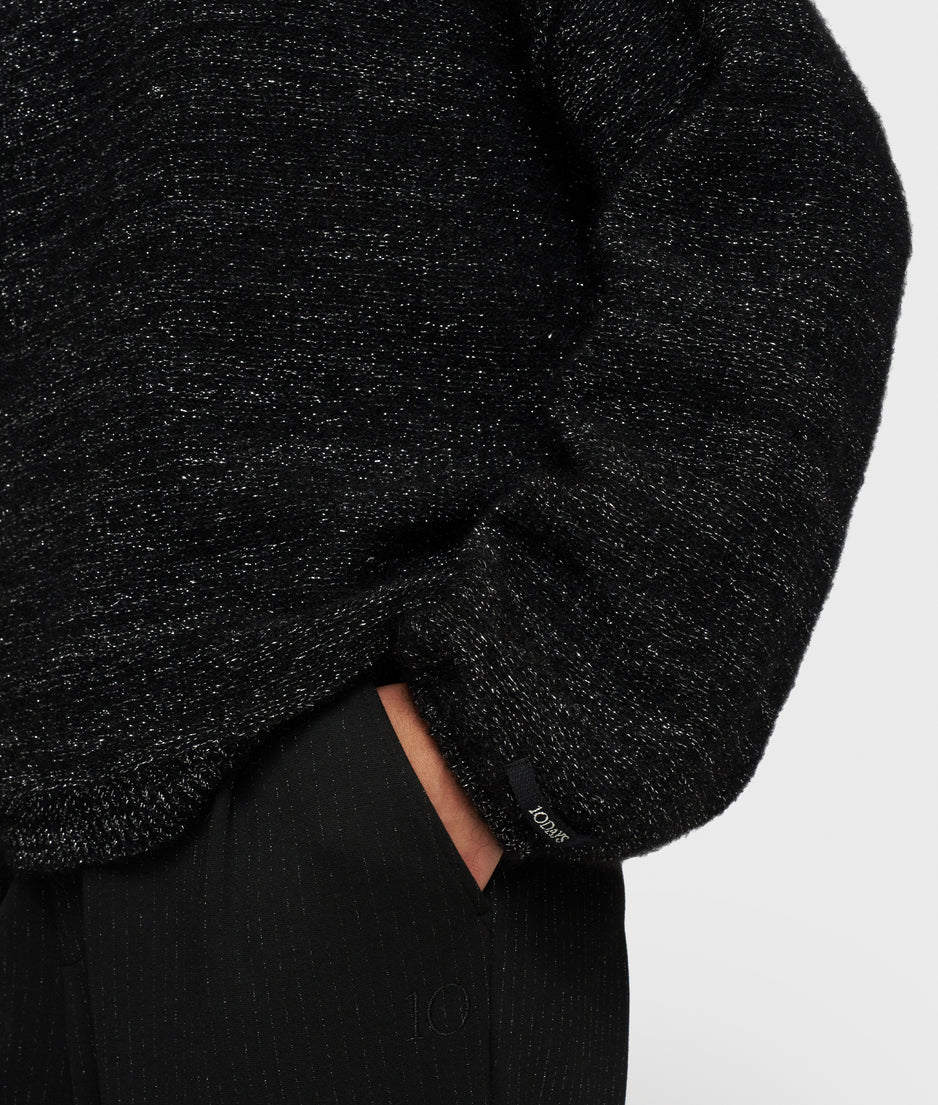 knit sweater sparkle | black