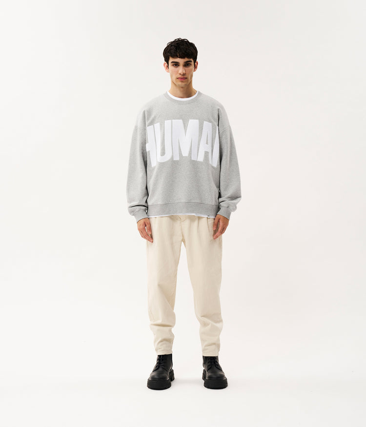 Human fleece sweater | light grey melee