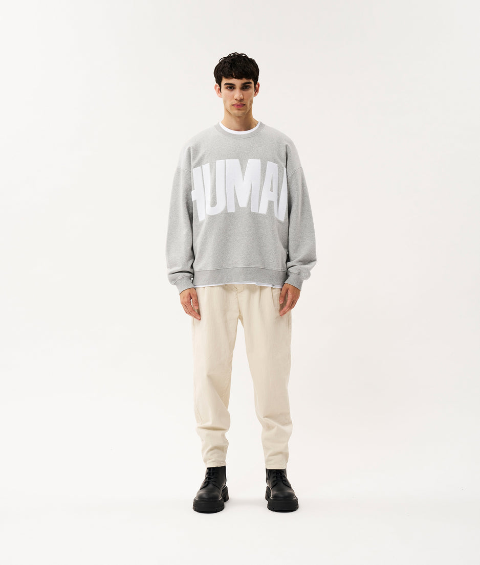 Human fleece sweater | light grey melee