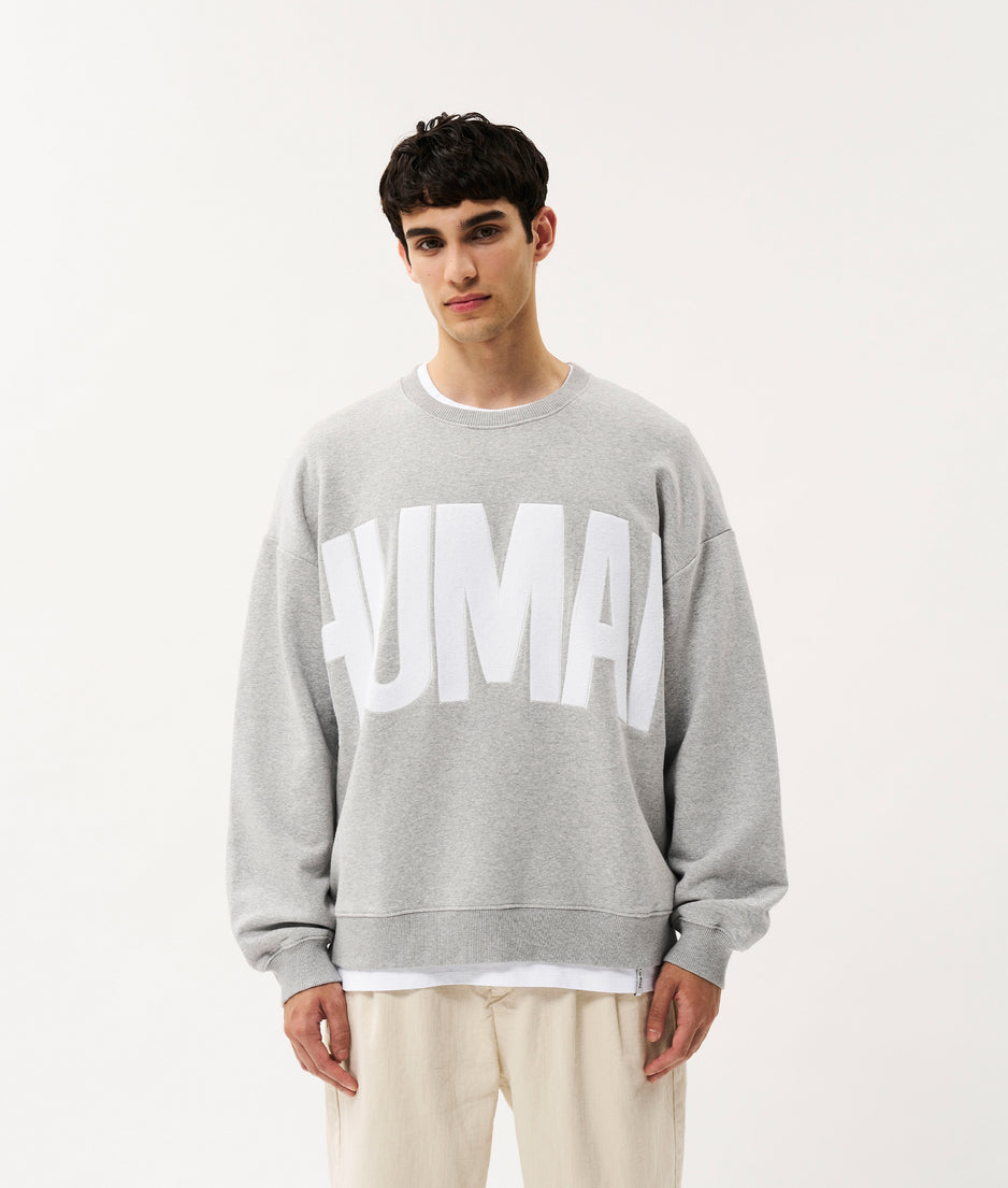 Human fleece sweater | light grey melee