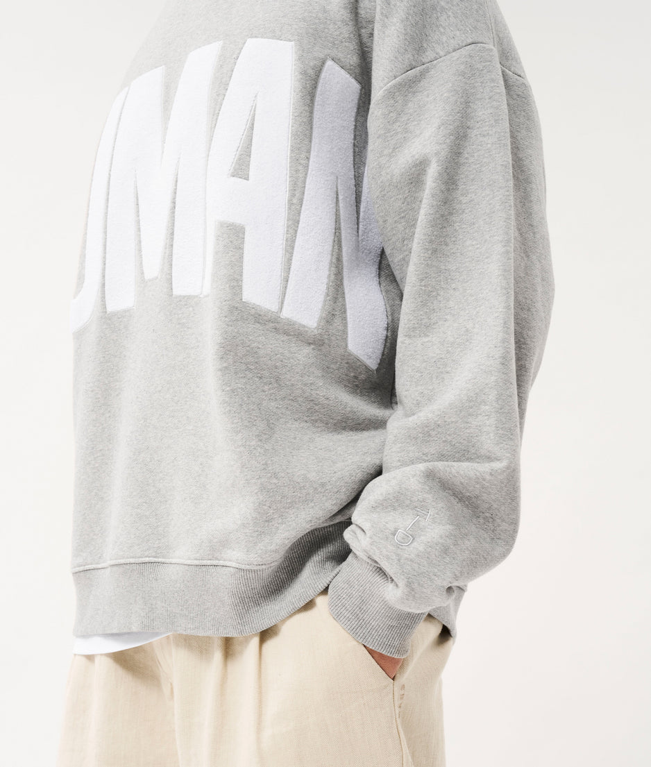 Human fleece sweater | light grey melee