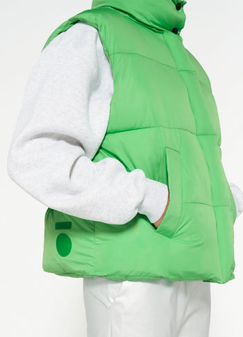 padded vest | apple green