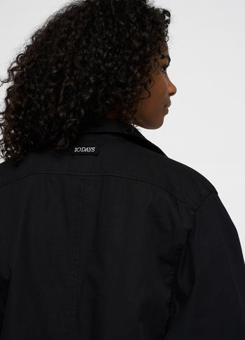 long blazer twill | black