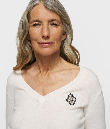 v-knit classic cashmere | ecru