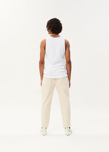 Aiden rib jersey singlet | white