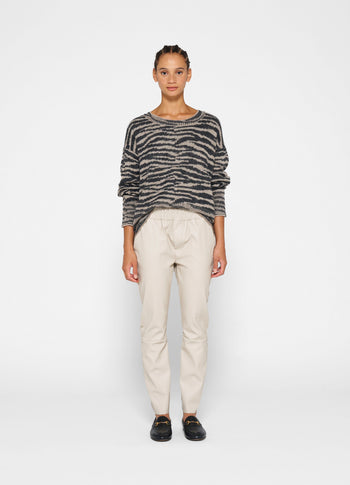sweater knit zebra | warm taupe
