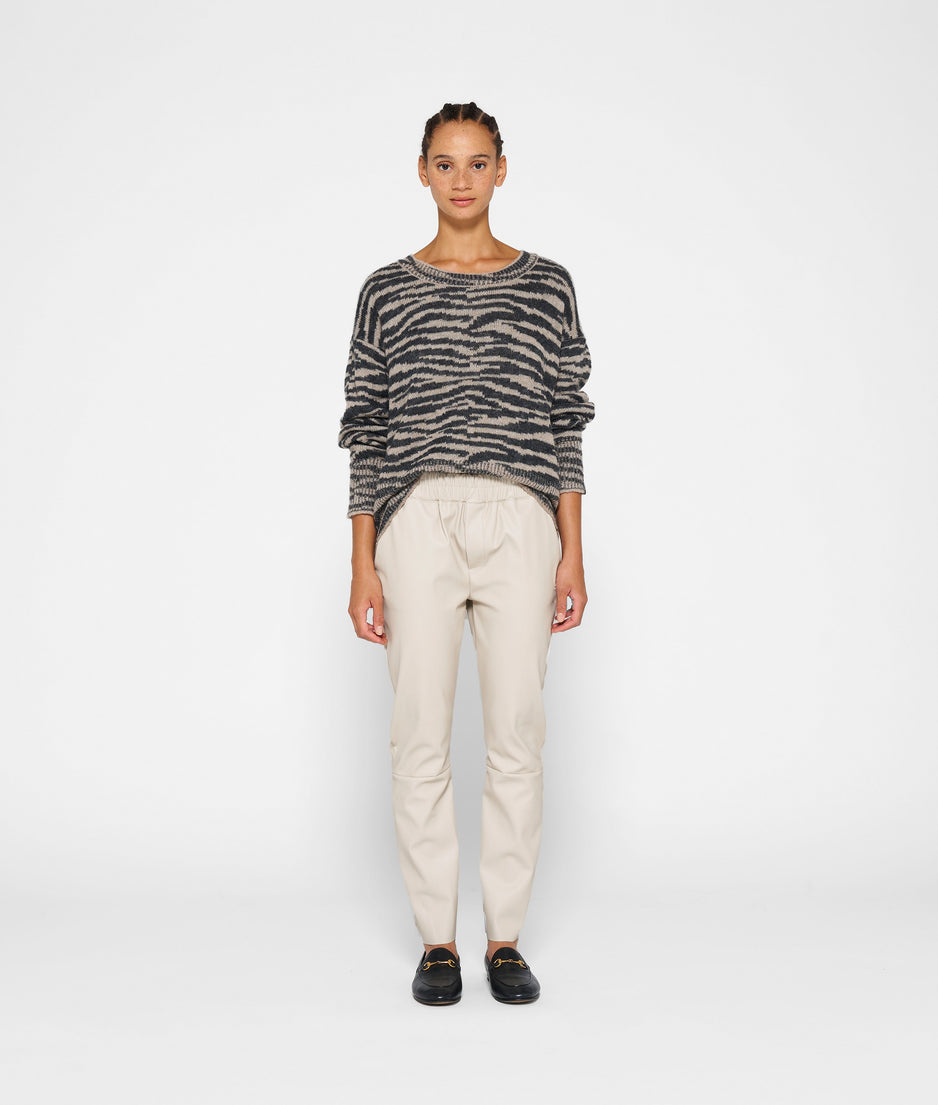 sweater knit zebra | warm taupe