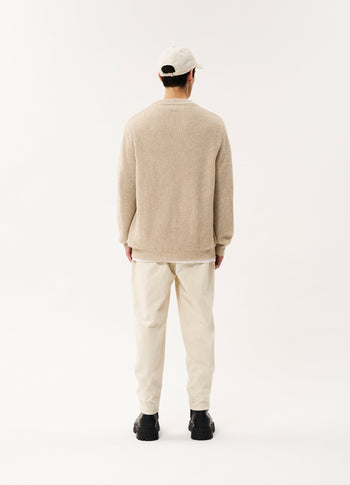 Wolf knitted jumper | oat