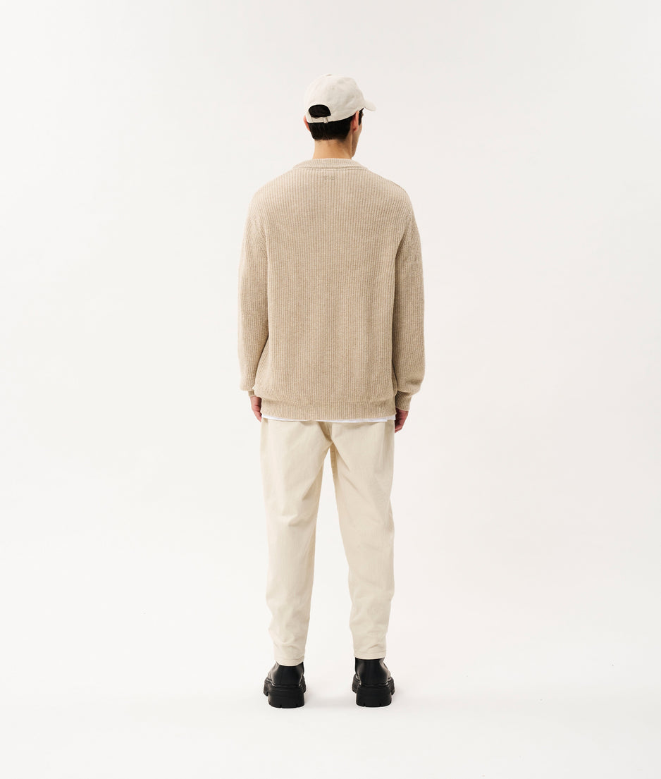 Wolf knitted jumper | oat