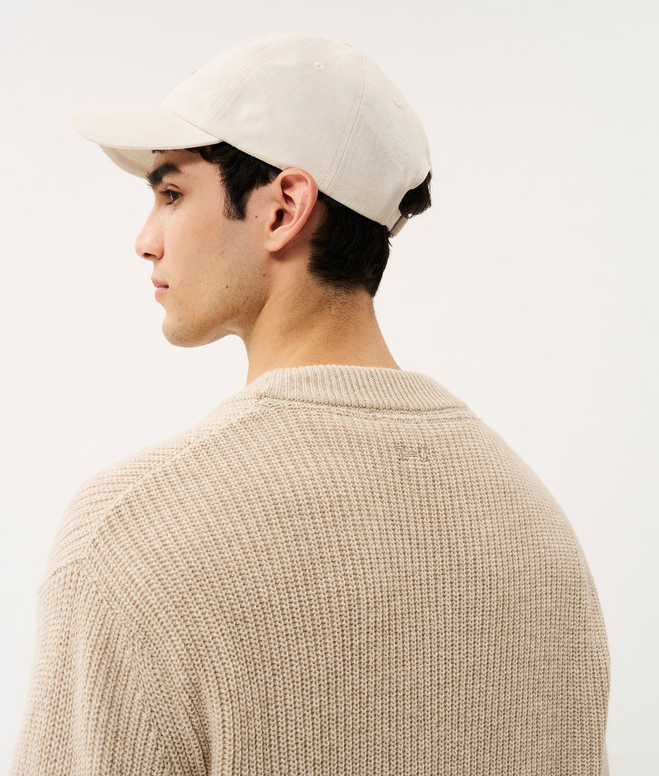 Wolf knitted jumper | oat