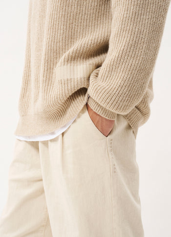 Wolf knitted jumper | oat