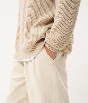 Wolf knitted jumper | oat