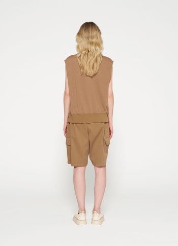 sleeveless sweater | cedar brown
