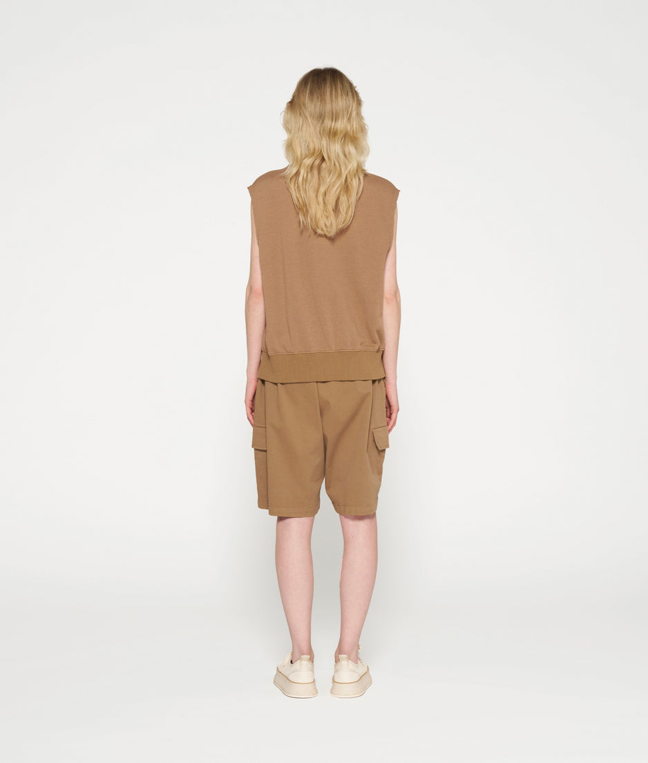 sleeveless sweater | cedar brown