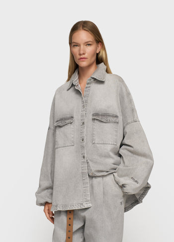 shirt denim | grey wash