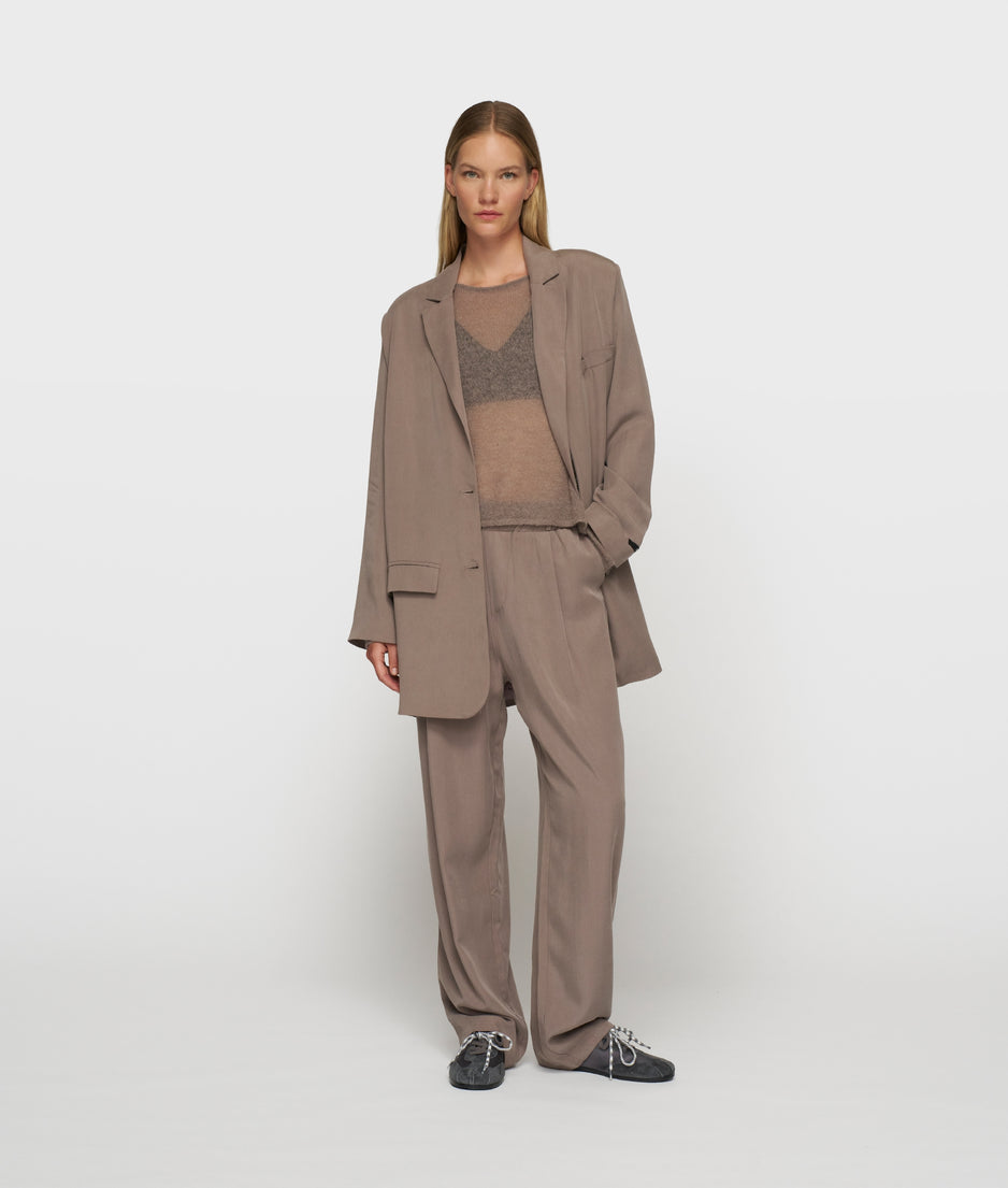 slim knit sweater | moonrock