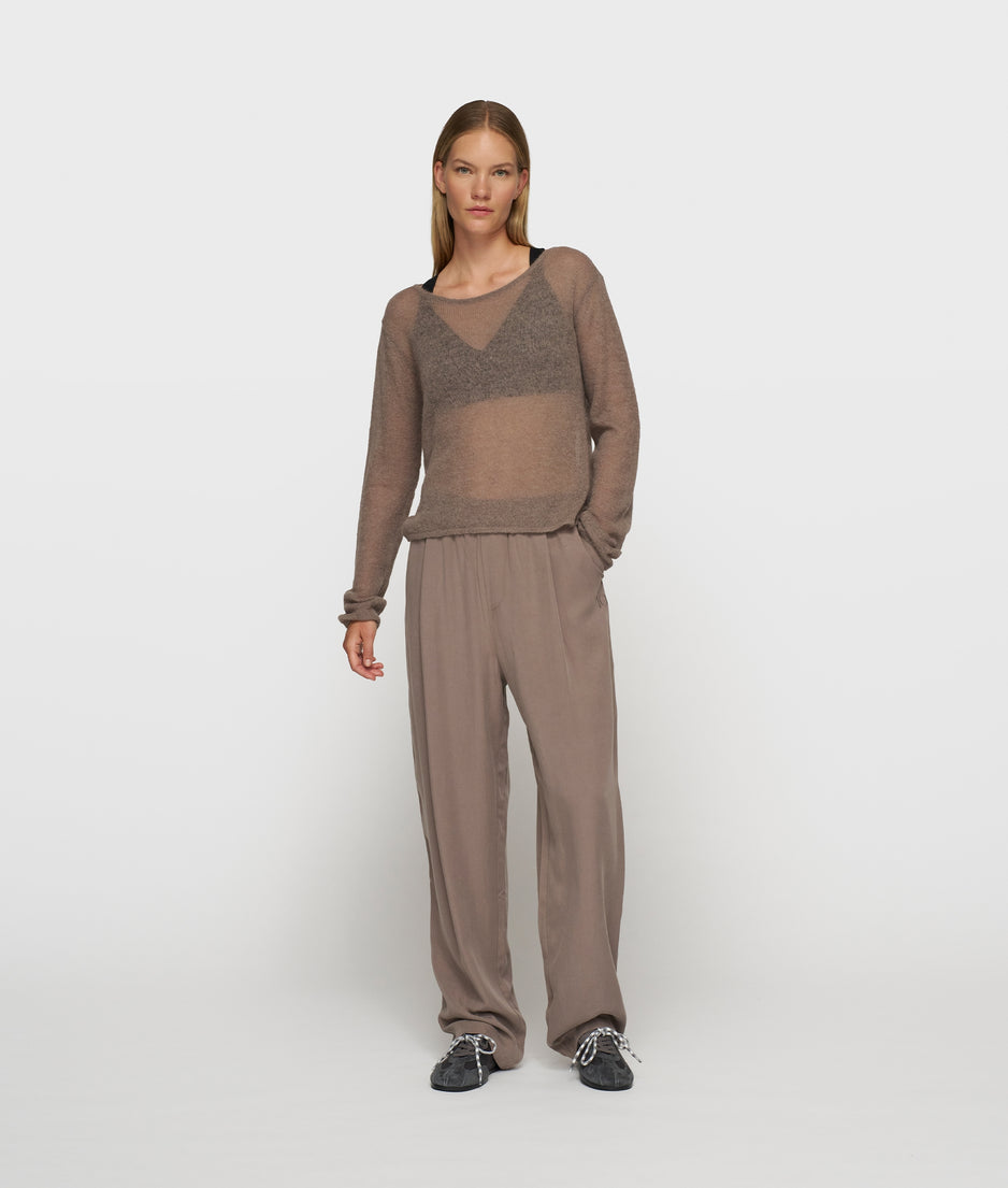 slim knit sweater | moonrock