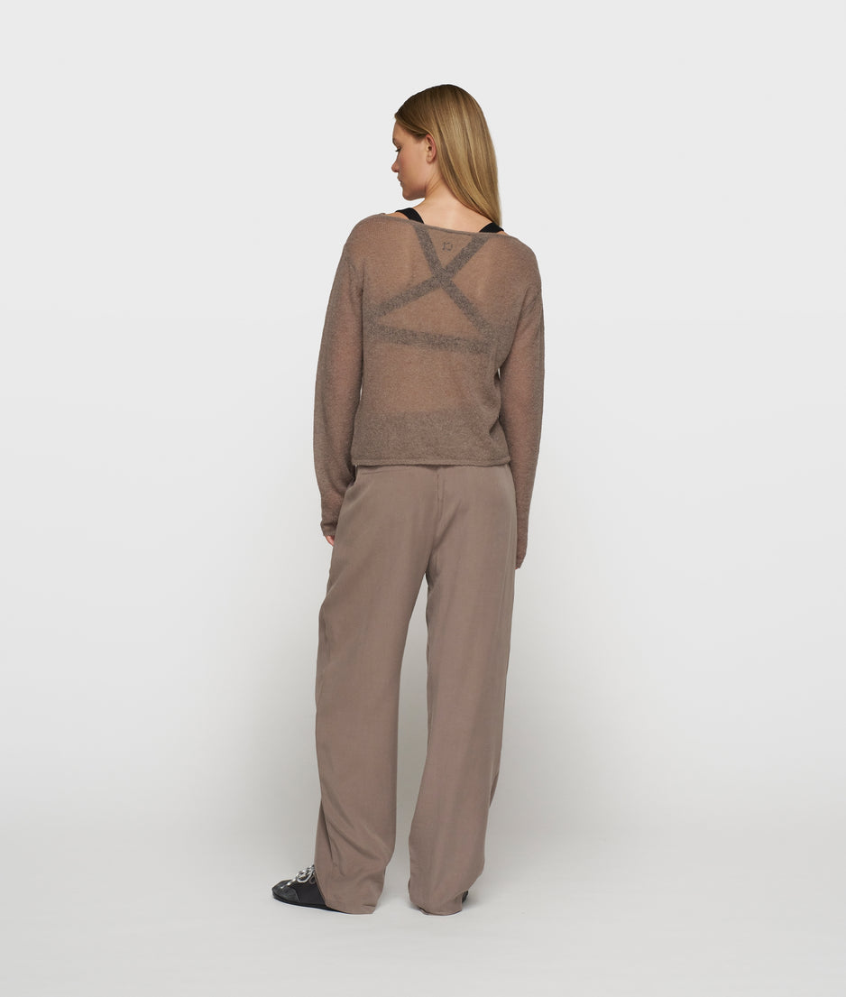 slim knit sweater | moonrock