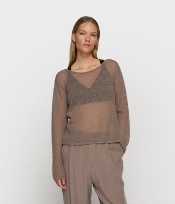 slim knit sweater | moonrock