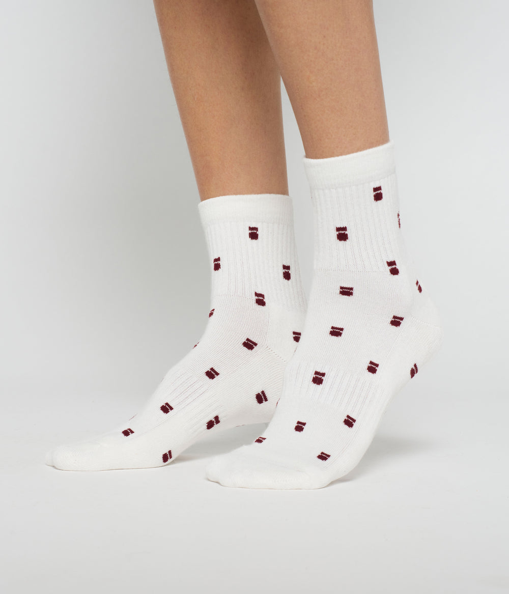 short socks medal | ecru