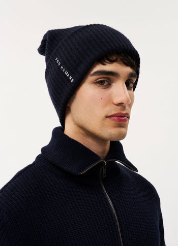 Tate wool beanie | dark blue