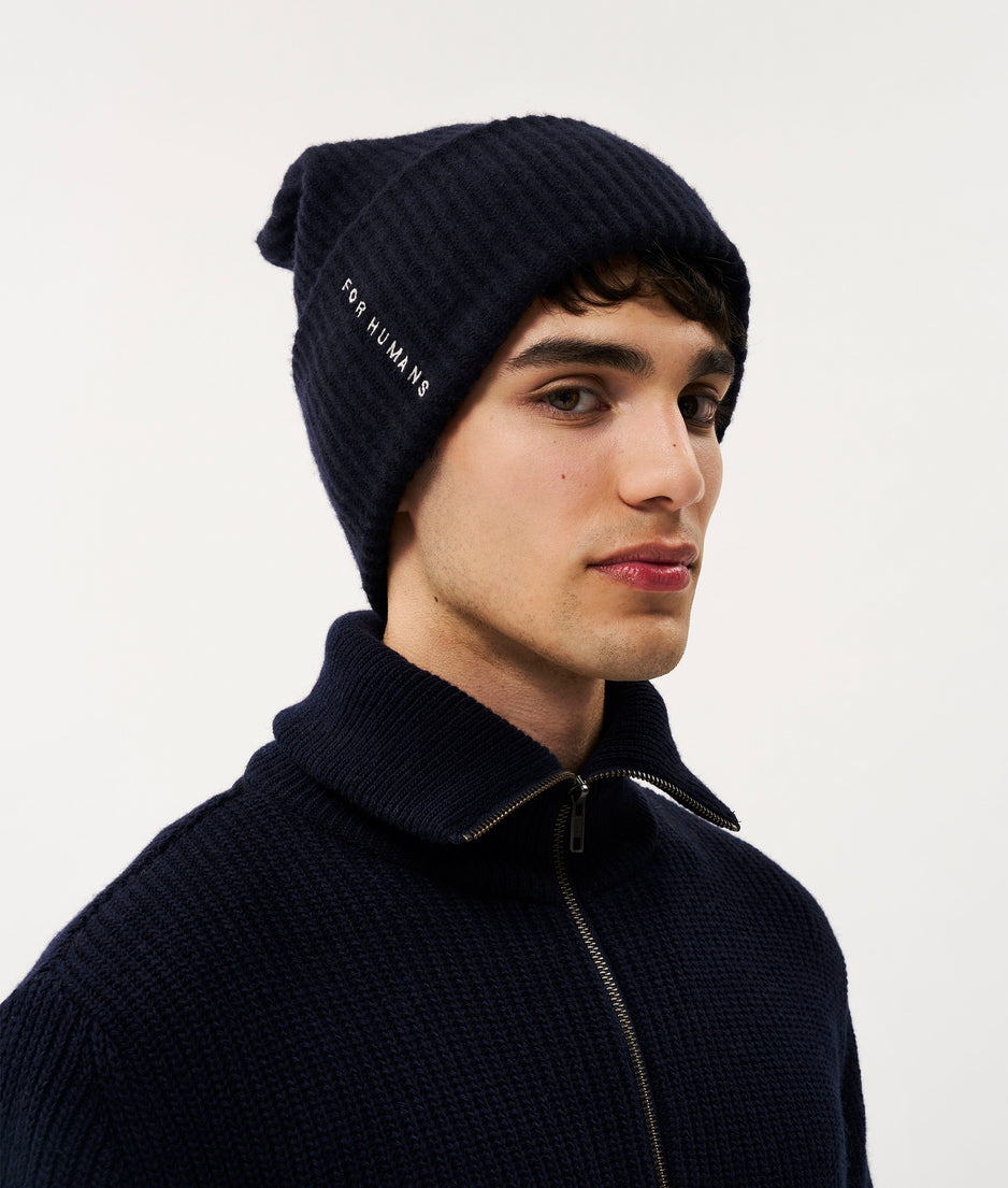 Tate wool beanie | dark blue