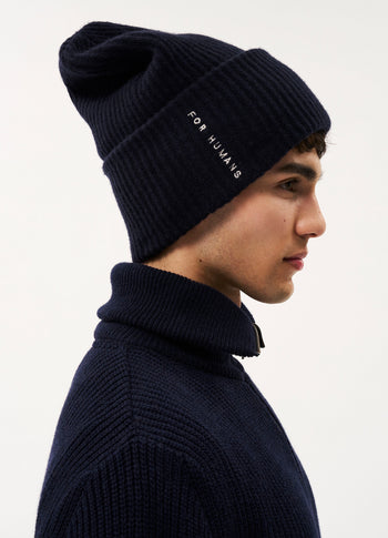 Tate wool beanie | dark blue