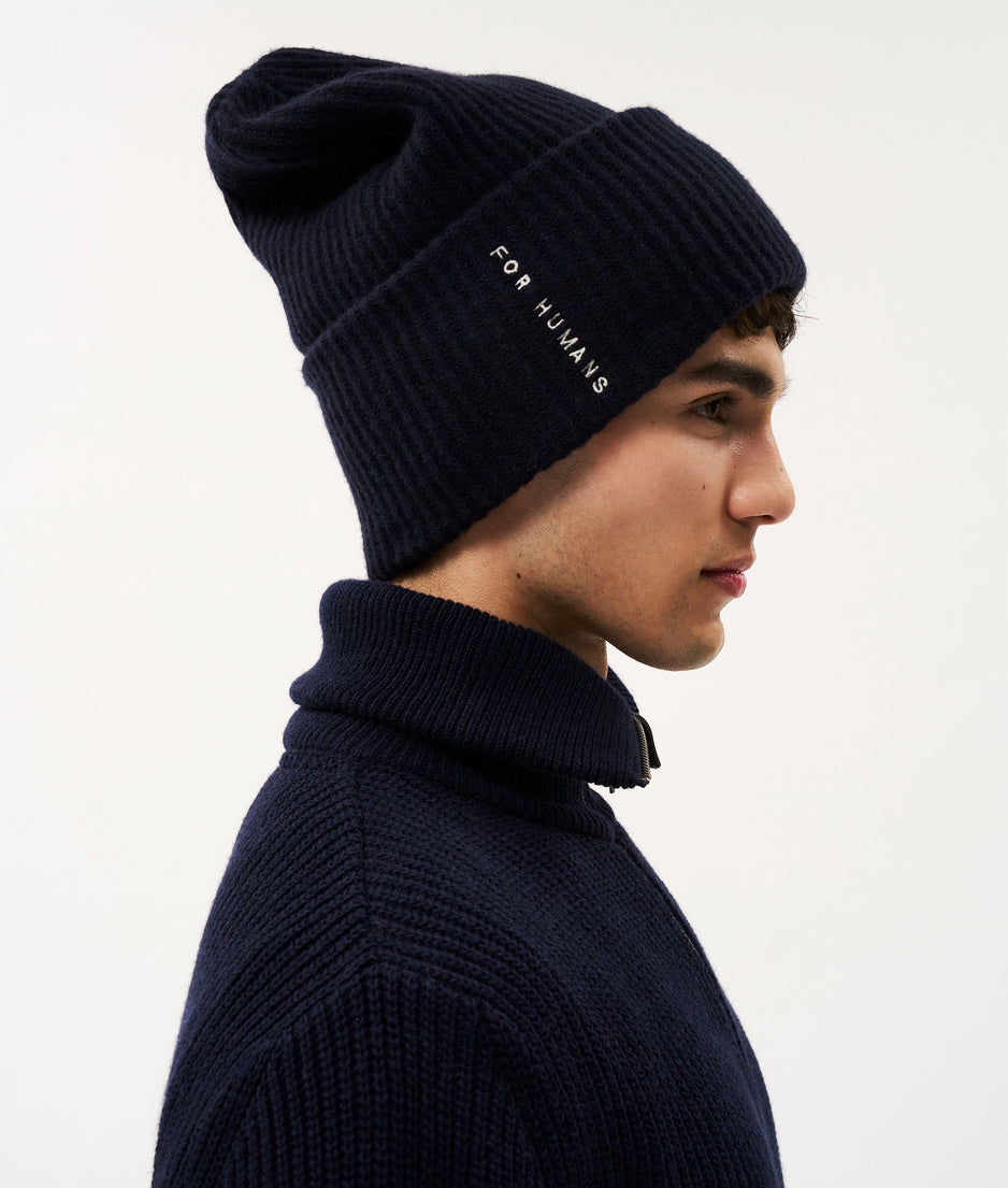 Tate wool beanie | dark blue