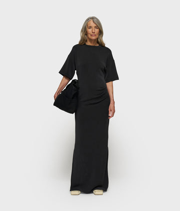 soft scuba tee dress | black