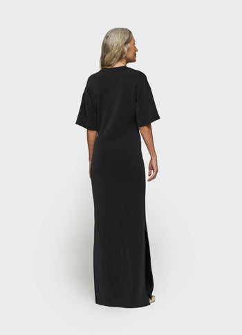 soft scuba tee dress | black