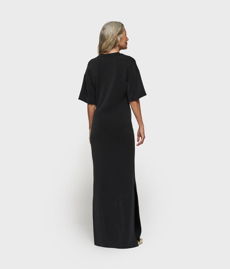soft scuba tee dress | black