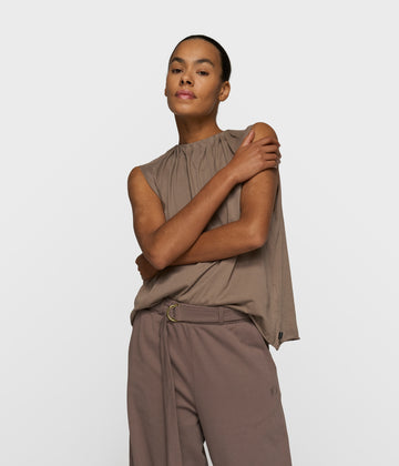 pleated top jersey | moonrock