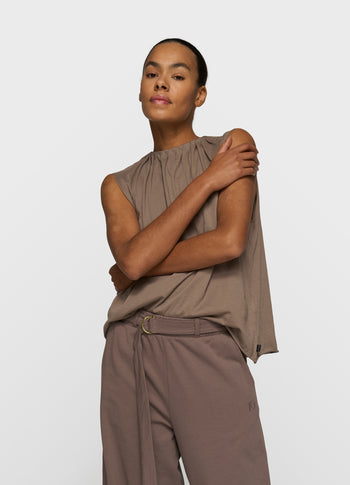 pleated top jersey | moonrock