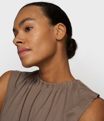 pleated top jersey | moonrock