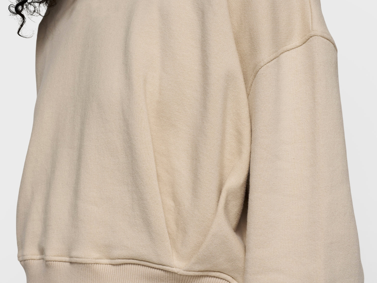 cropped sweater gathering | light earth