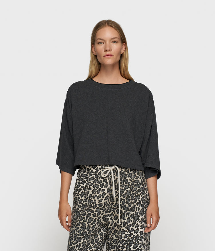 cropped gathering sweater | antra melee