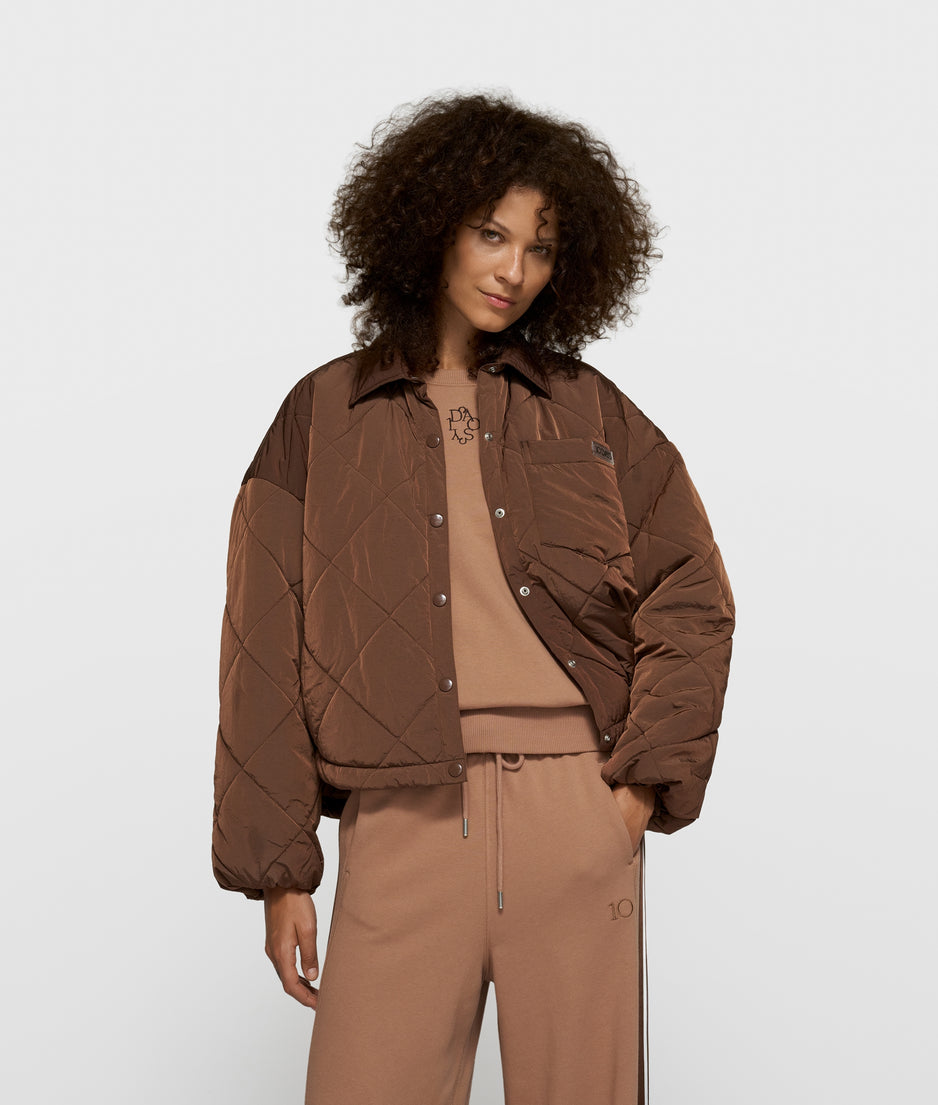 padded jacket | dark truffle