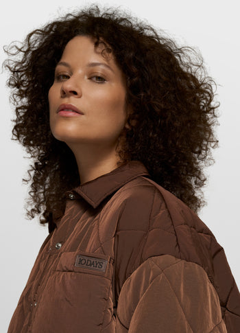 padded jacket | dark truffle