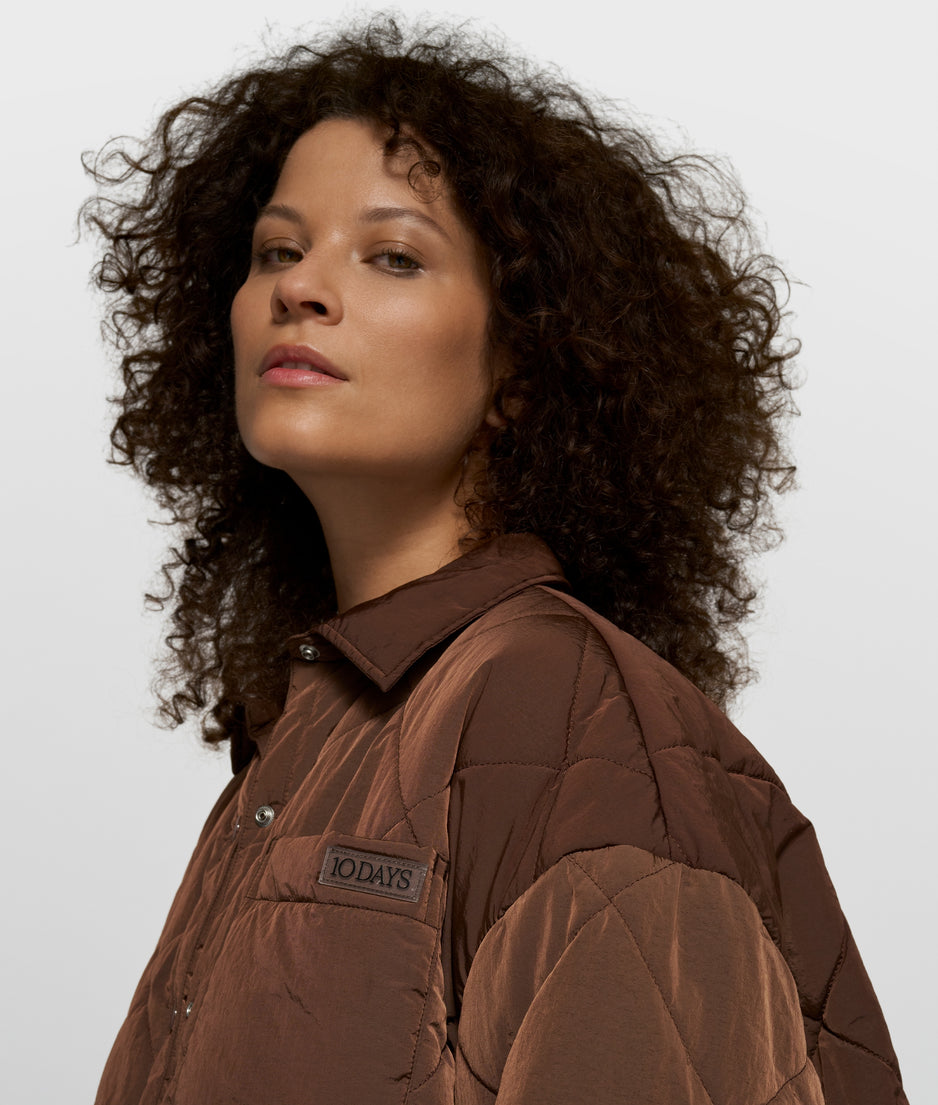 padded jacket | dark truffle