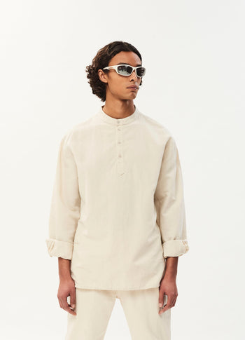 Kick henley shirt | oat